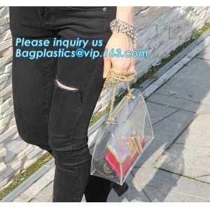 Waterproof Tote Bag for Teen Fashion And Classy woman, Durable Clear Pvc Zipper