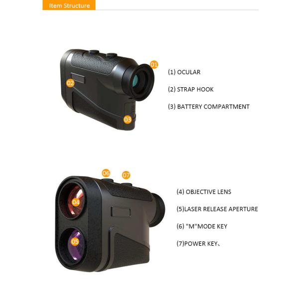 1500m 8X Sport Laser Rangefinder For Golf Distance Measuring