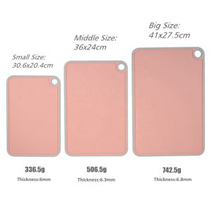 Classic Nonslip Plastic Cutting Board with Deep Drip Juice Groove Easy Grip