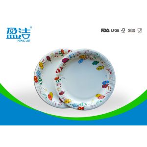 Quality 6 Inch Diameter Disposable Paper Plates Printed By Flexo Water Based Ink for sale