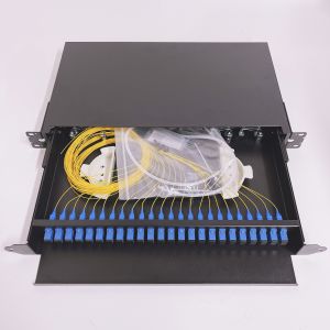 19 Inch Sliding Type Rack Mount Fiber Optic Patch Panel with SC LC FC ST Ports