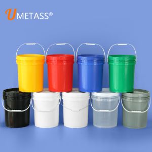 20L Customize Color Printing Goods Clear Empty Round 5 Gallon Car Paint Bucket