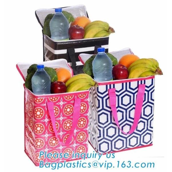 Chinese factory hot sale non-woven film can be carried insulation bag,Oxford