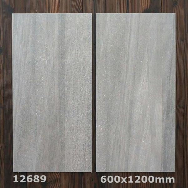 Buy Gray Matt 600x1200mm Glazed Porcelain Floor Tile Dry Granular Rustic Stone Design at wholesale prices