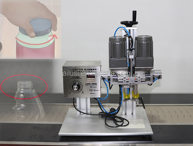 Desktop 80W Bottle Screw Capping Machine Electrical control movement