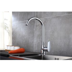 Stainless Steel Basic Kitchen Faucet Spogits One Hole Basin Mixer Taps