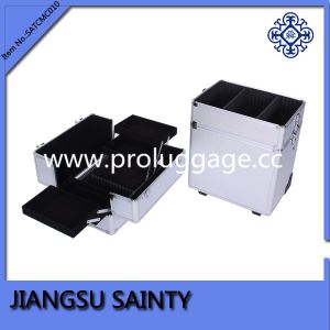 Solid silver diamond ABS rolling beauty case