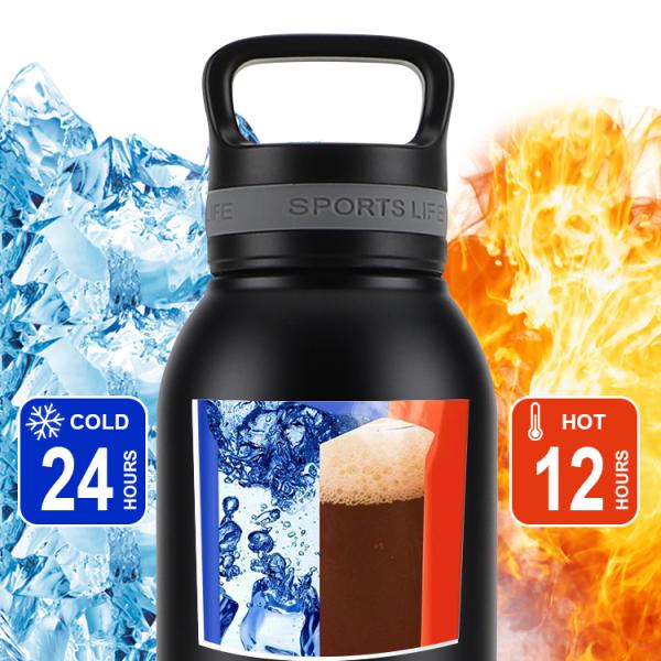 RTS 24OZ&32OZ Double Wall Vacuum Insulated Stainless Steel Water Bottle Metal Thermos Flask Stainless Steel Sports Water Bottle