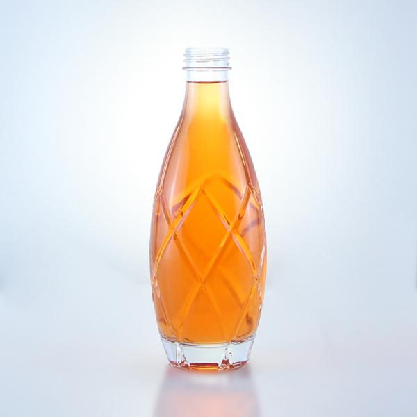 Transparent Customized Liquor Glass Water Bottles with Unique Sealing Type SCREW CAP