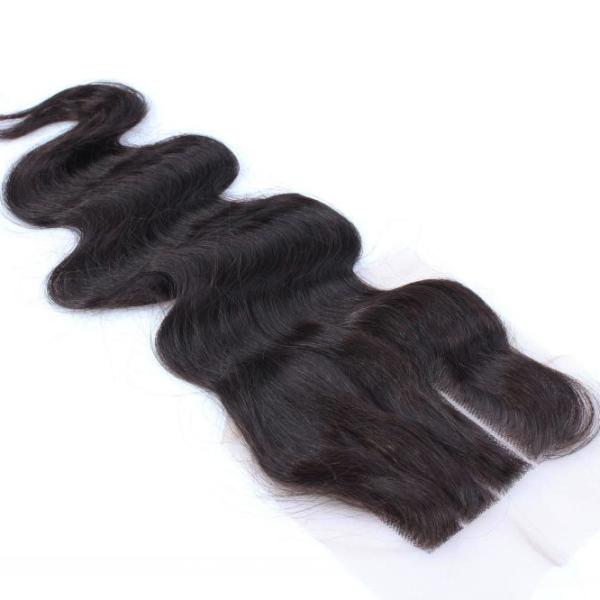 Unproducssed Peruvian Hair 3 Part Natural Color Body Wave 4*4 Lace Closure