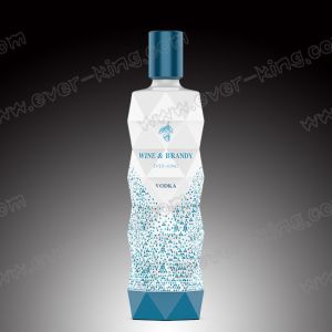 Custom Vodka Glass Bottle Decal Surface Handling With Cork