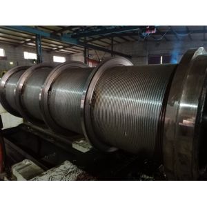 Quadruple Carbon Steel Grooved Winch Drum With Shaft