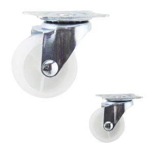 40mm Diameter Plastic Light Duty Casters 360 Degree Rotating
