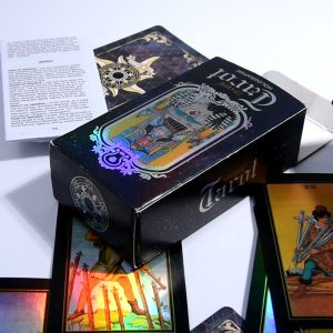 Customized Laser Tarot Gold Foil Card Holographic CMYK Printing