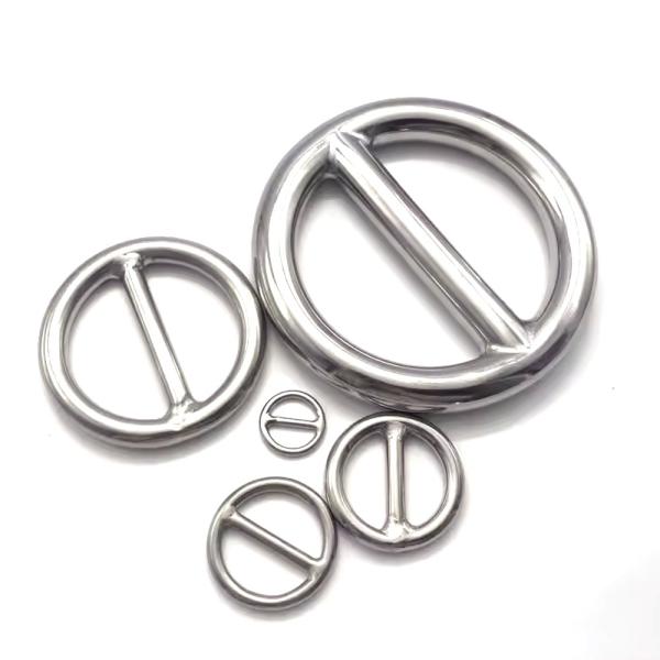 Polished Stainless Steel 304/316 Welded O Ring Round Ring Cross Bar O Ring for Marine
