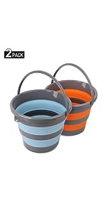 2 pack 10L bucket round