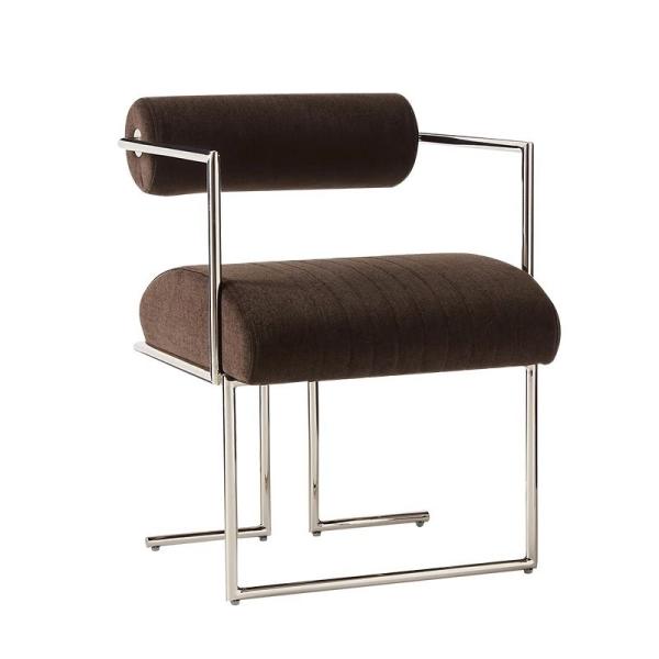 Buy Elegant Stainless Steel Dining Chair Book Chair Creative Backrest Leisure Armchair at wholesale prices
