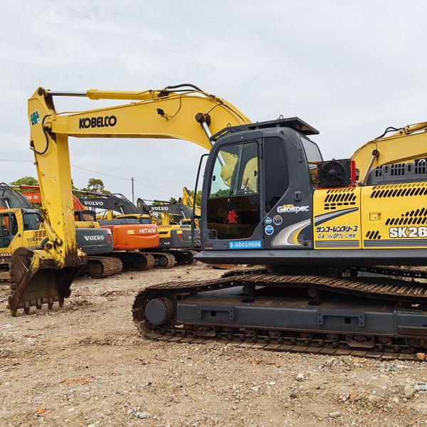 Yellow SK260 Used Kobelco Excavators 1.3m3 Bucket Capacity 131kw Rated Power