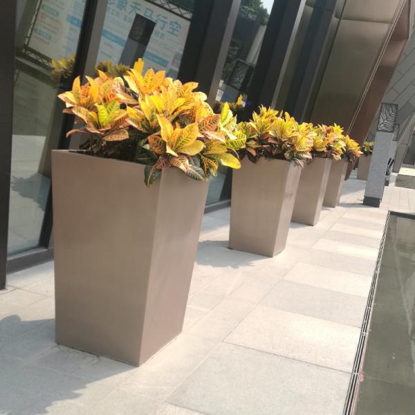 140cm Tall Outdoor Surface Electroplate Stainless Steel Plant Pots