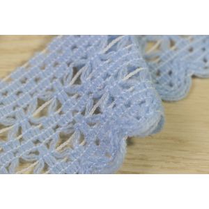 Scalloped Cotton Herringbone Webbing Tape Multi Patterned Acrylic Wool Material