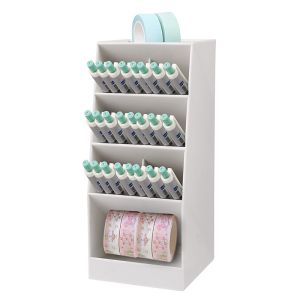 Divided Plastic Stationery Holder With Widened 6 Compartment
