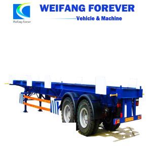 Cimc 3 Axles Skeleton Chassis 40FT Flatbed Container Semi Trailer