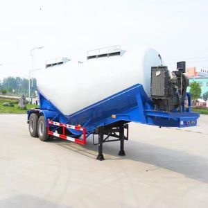 Steel Fuwa / BPW Axle Bulk Cement Tank Semi Trailer Dry Powder Tanker Truck