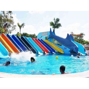 Kids Swimming Pool Water Sports Games Equipment Fiberglass Water Slide For Kids