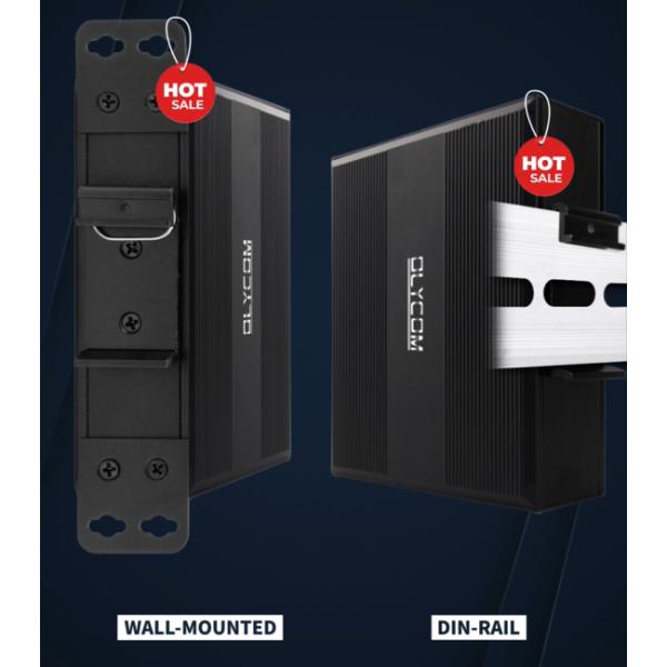 4 Port DIN PoE Switch Gigabit Network 100M 1G SFP Fiber Unmanaged Fanless Realtek Based