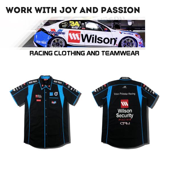 Custom Designs Sublimated Racing Team Wear Shirt Breathable and Quick Dry Sportswear