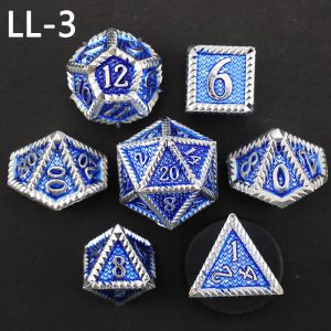 DND metal dice, Dragon and Dungeon polyhedral RPG dice, 7 tabletop game dragon