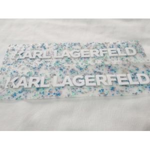 Gray Soft Environmentally Friendly Microfiber Label , Costom High Frequency Logo