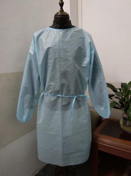 Visitor Medical Protective Suit PP PE laminated Waterproof Isolation Gown