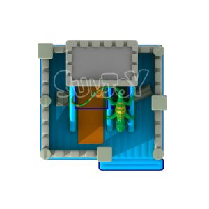 Quadruple Stitches 0.55mm Plato Inflatable Bouncy Castle