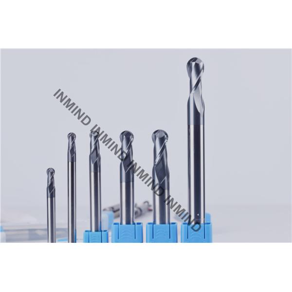 8 mm AOL 150 mm Black Surface Extra Long Carbide End Mills For Milling Quenching / Tempered Steel