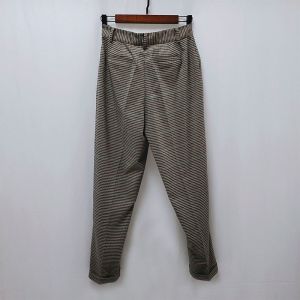 Breathable Casual Women Yarn Dyed Checkered Suit Pants
