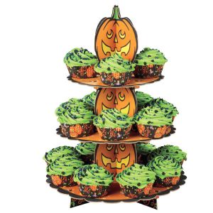 Mini Cardboard Wedding Cupcake Stands , Fancy Disposable Cupcake Tier Stand