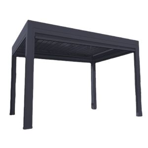 Bioclimatique Metal Gazebo Outdoor Courtyard Leisure Aluminum Louvered Pergola