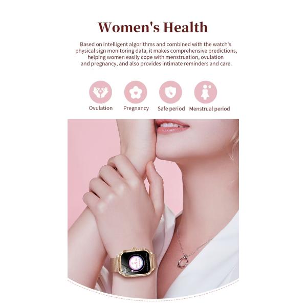MK88 Women Smart Watch , Multi Sport Smart Watch Health Monitoring BT Call Blood Oxygen