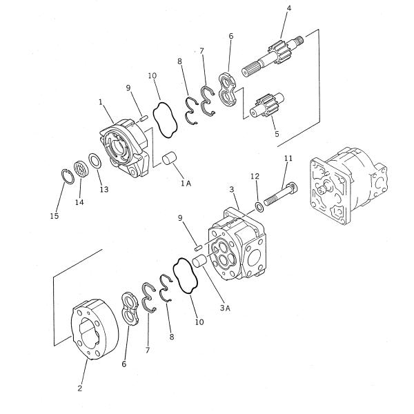KOMATSU 705-11-28230 Parts PUMP ASS'Y,(SAL25)