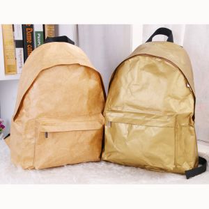 Dupont Washable Paper Backpacks Waterproof Kraft Paper Backpacks With Custom