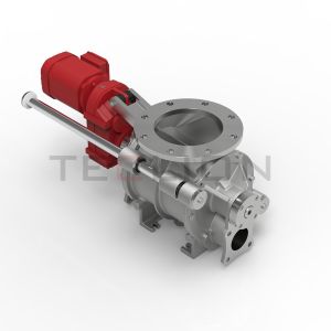 Light Powder Pneumatic Conveying Offset Rotary Valve Airlock DN100-DN350