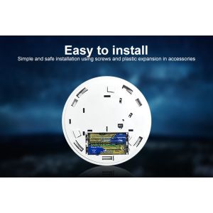 Ultra-Thin Round Wireless Interconnected Photoelectric Smoke Alarms For Fire