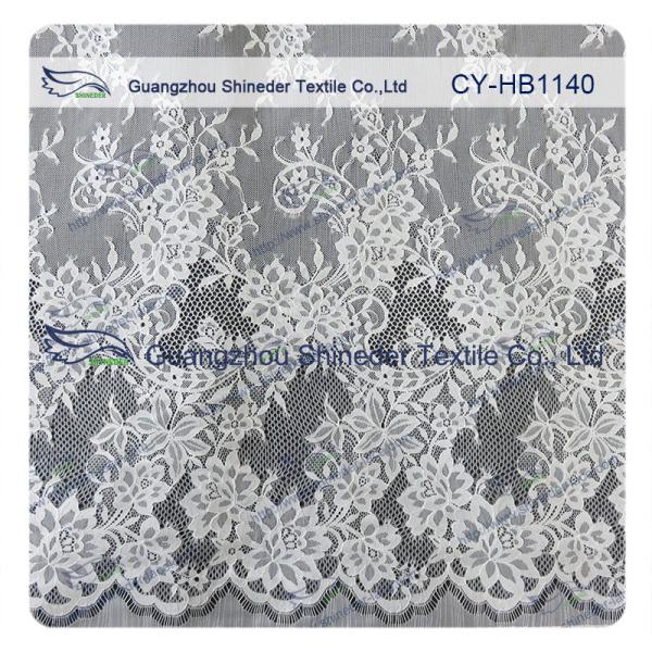 Trendy Vogue Embroidered Lace Chantilly , Ivory Wedding Dress Lace Fabric