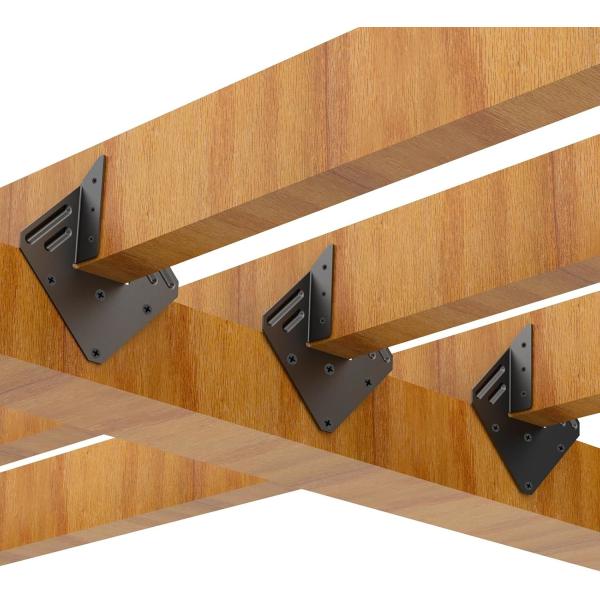 Black Hurricane Tie Clips Fits 2x4 2x6 Truss to Rafter Connectors for Roof Joist