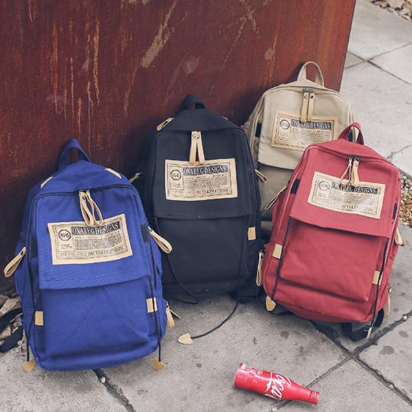 Custom new wholesale fashion Korean school boys custom canvas shoulder bag female large capacity travel backpack