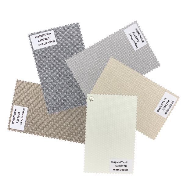 100% Blackout Polyester Jacquard Foaming White Coated Roller Blinds Fabric For Office