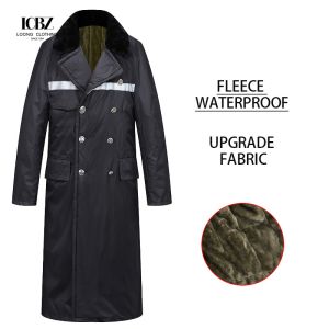 Customized Logo Printing Black Winter Coat Security Uniform Set for Security