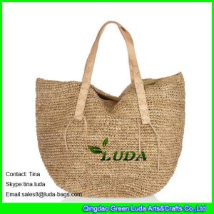 LUDA beige handbags high quality totes raffia straw beach bags