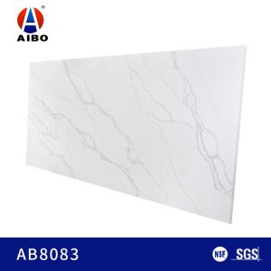 Engineered White Calacatta Engineered Quartz Kitchen Worktop NSF Certification